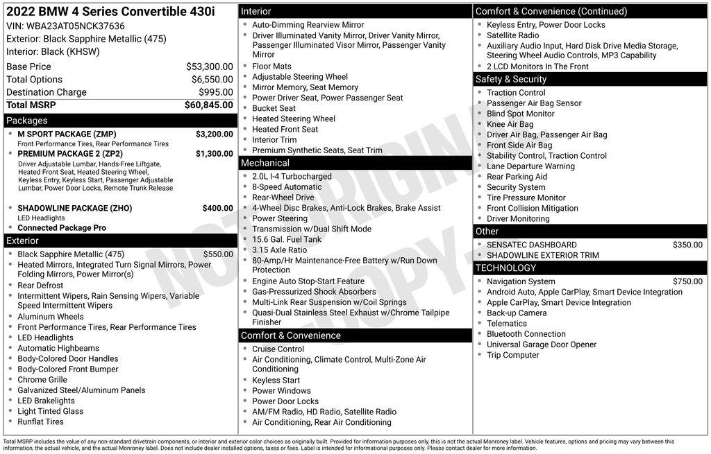 bmw 4 series 2022 WBA23AT05NCK37636 image